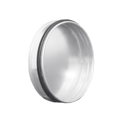 End caps for round spiral ducts with gaskets CSL