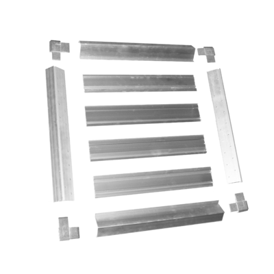 Prefabricated components for stainless steel air intake and exhaust units CSQ-K-PREF
